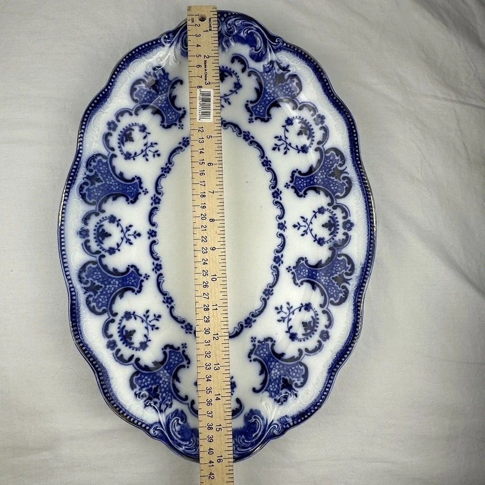 Antique Furnivals Lorne Flow Blue‎ Platter 16